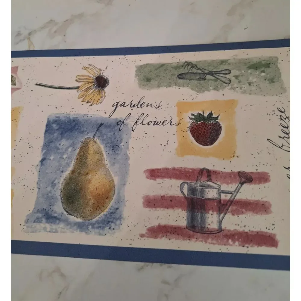 Hallmark by Imperial Design Collection Pre pasted Border Garden Scene Lot of 3‎